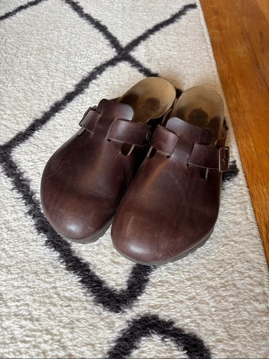 Birkenstock Dark Brown Leather Bostons - Picture 6 of 6